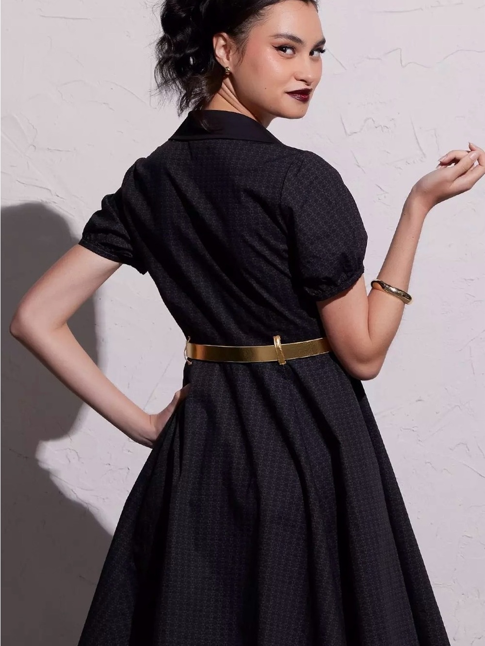 Her Universe Marvel Loki Gold Belt Retro Dress - Picture 2 of 6